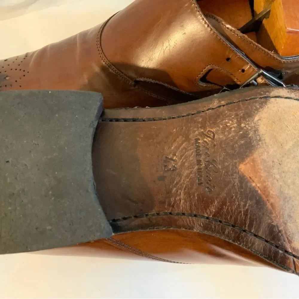 Profession Le  Bottier Depuis 1965 Brown Shoes all Leather buckles  EU 43 US 10